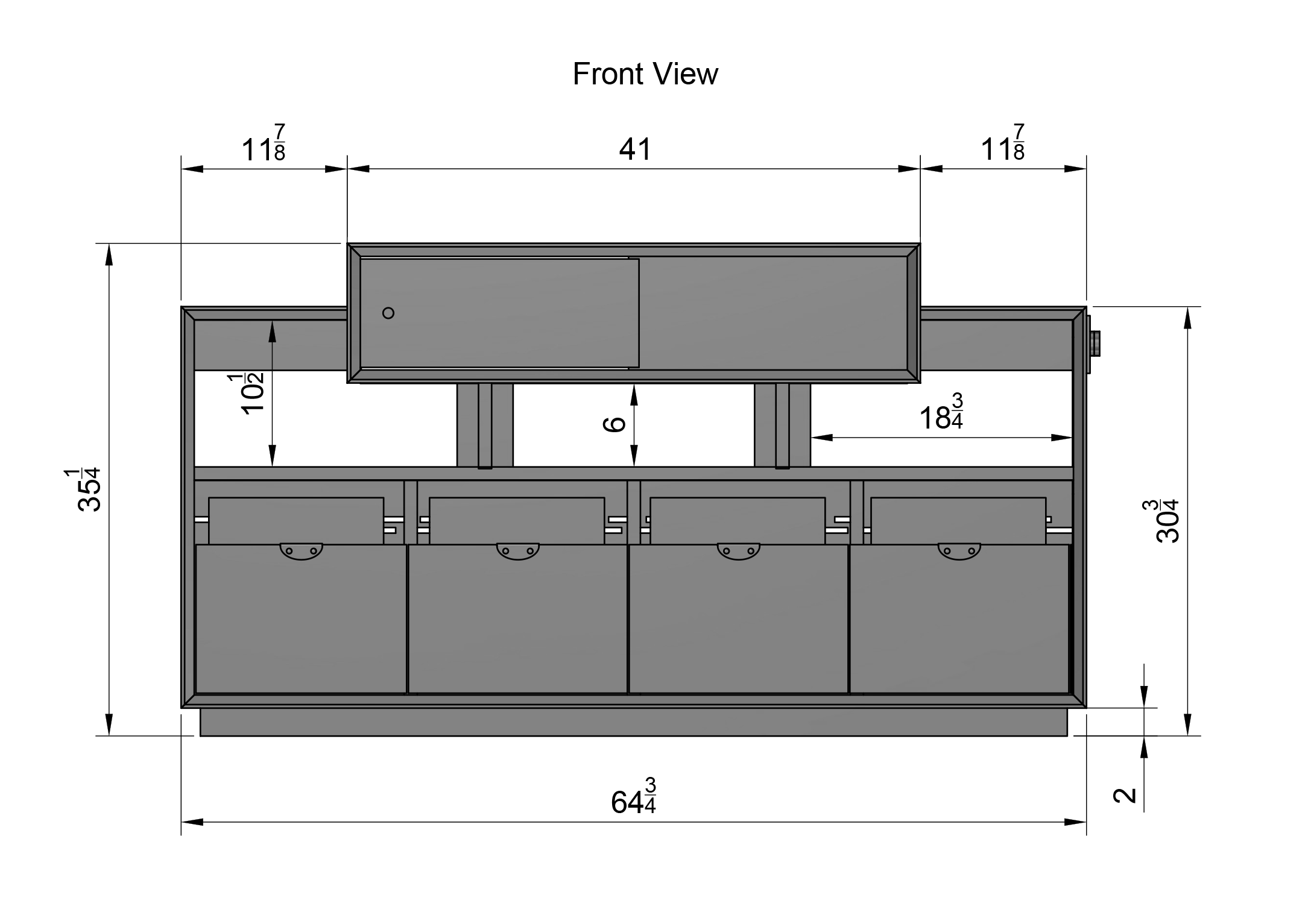 Marquis Stereo Cabinet - 4 Drawer