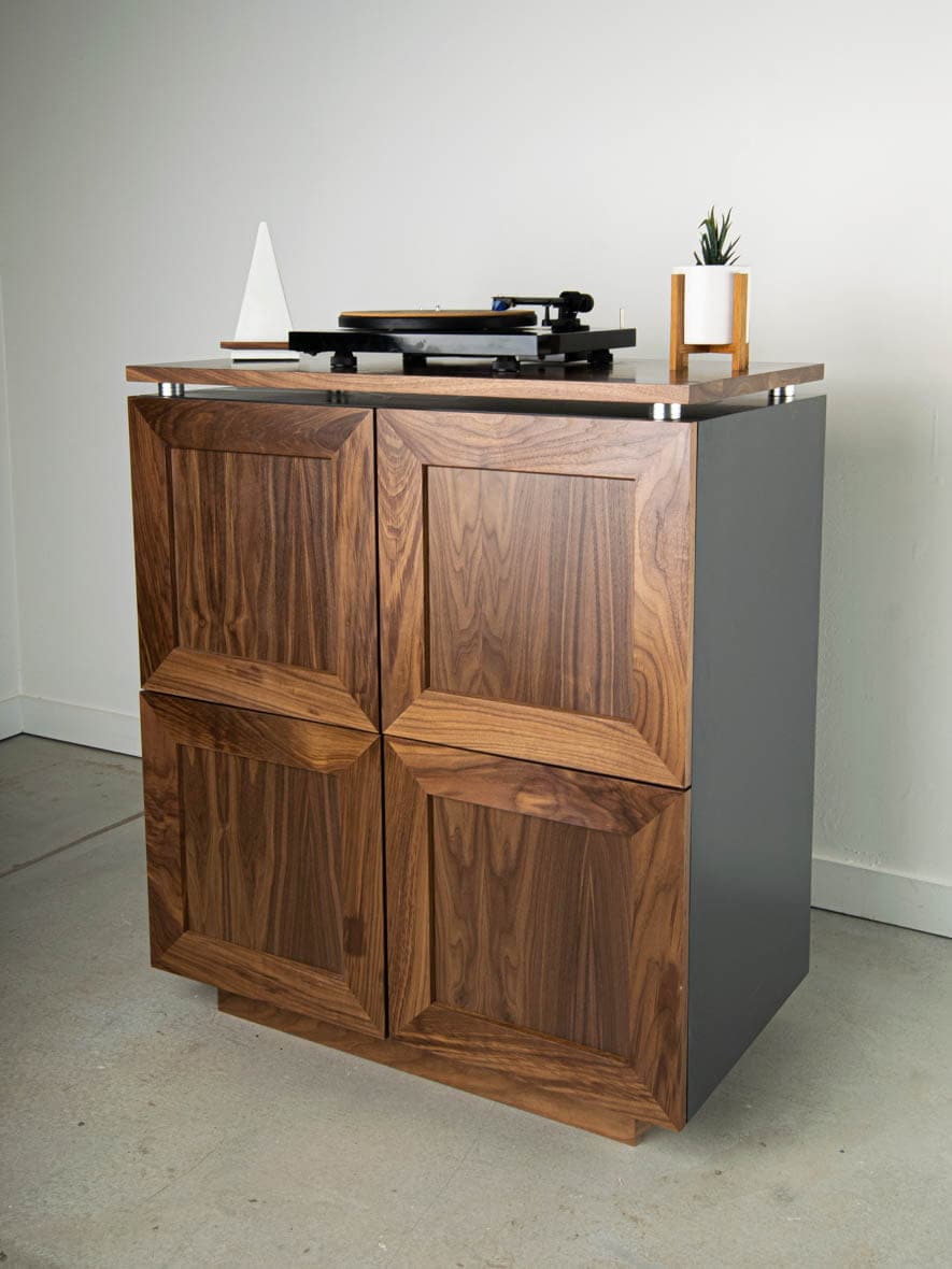 Saenger Vinyl Storage Cabinet - Tactile Audio Furniture