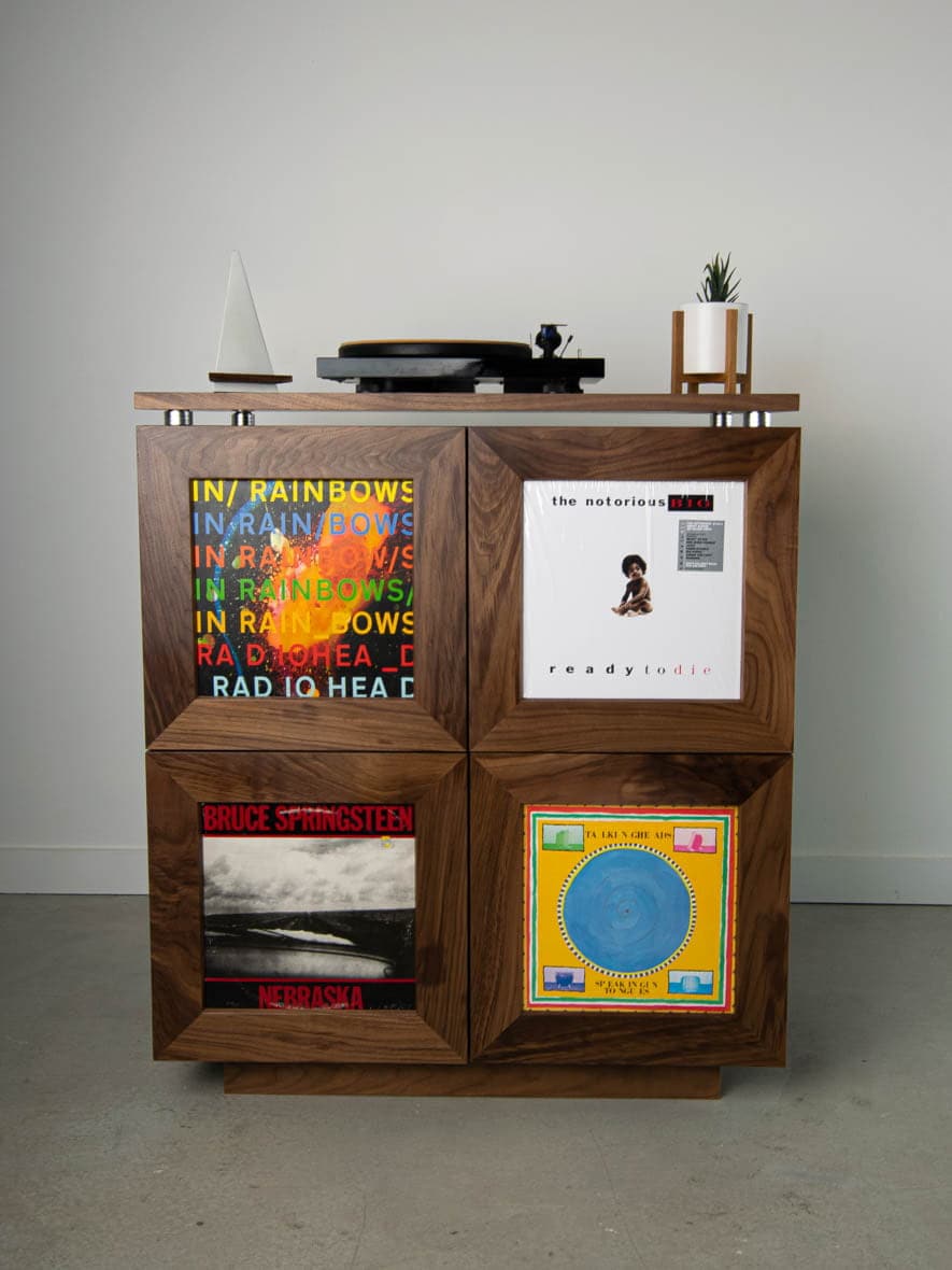 Saenger Vinyl Storage Cabinet - Tactile Audio Furniture