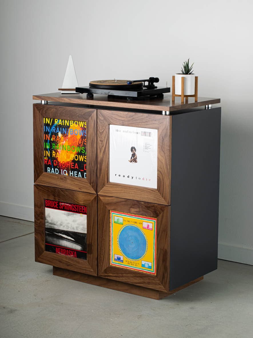 Saenger Vinyl Storage Cabinet - Tactile Audio Furniture