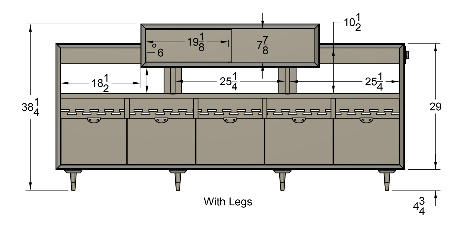 Marquis Stereo Cabinet - 5 Drawer