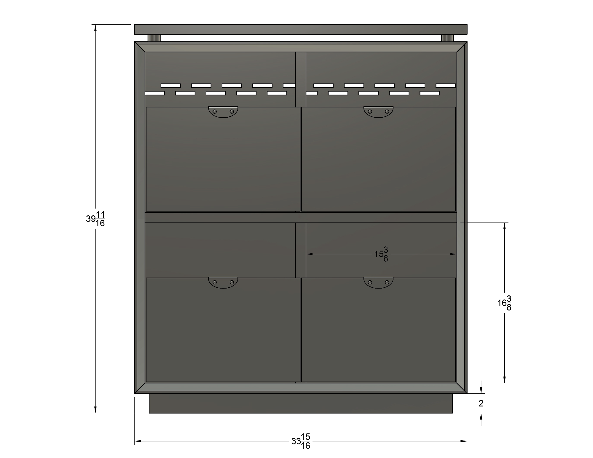Troubadour Vinyl Storage Cabinet 4 Drawer