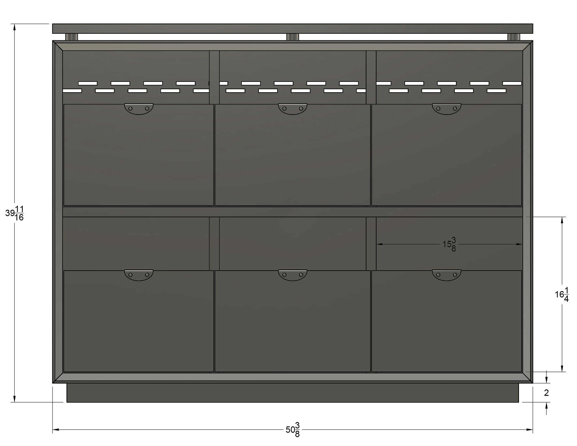 Troubadour Vinyl Storage Cabinet 6 Drawer