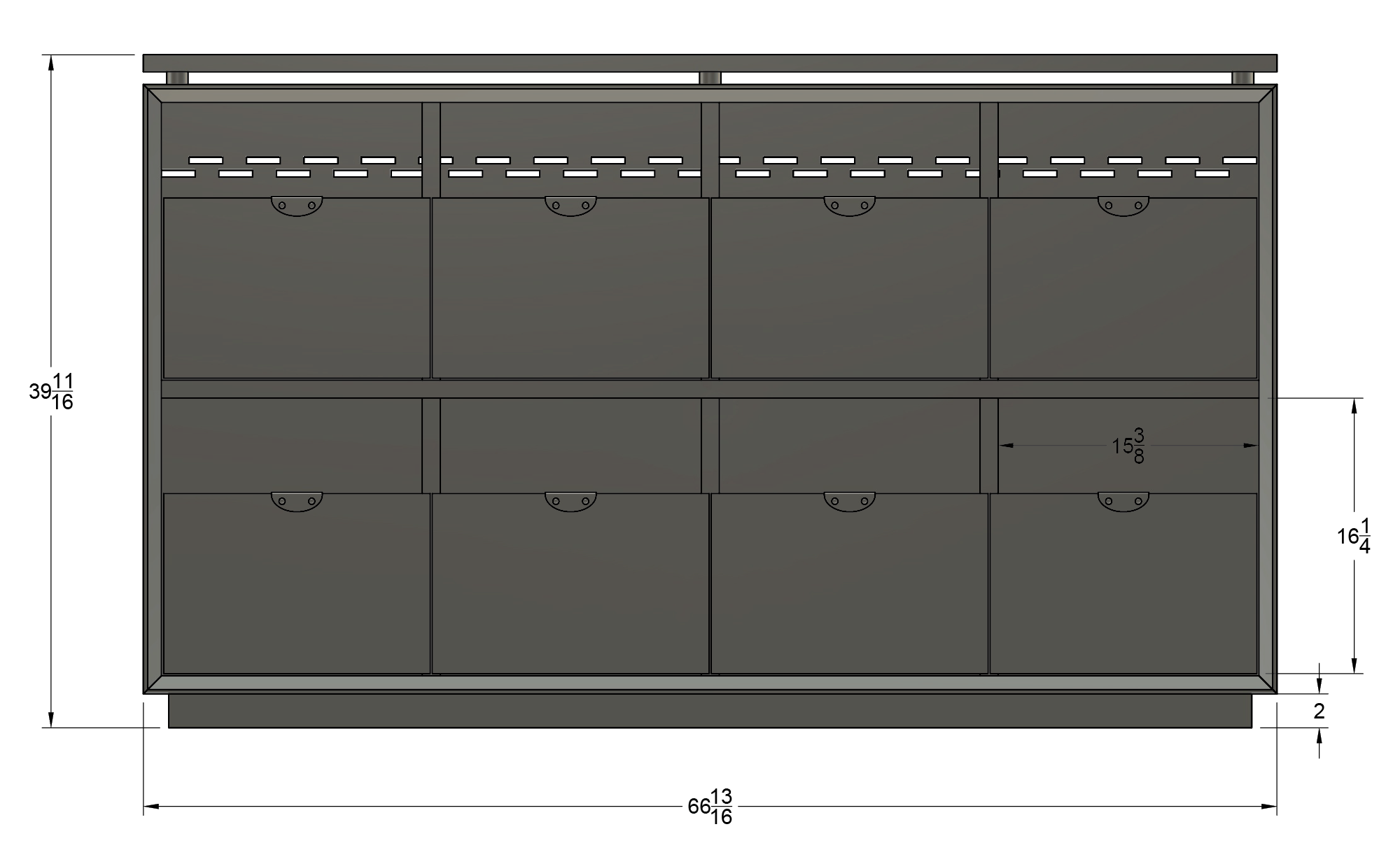 Troubadour Vinyl Storage Cabinet 8 Drawer