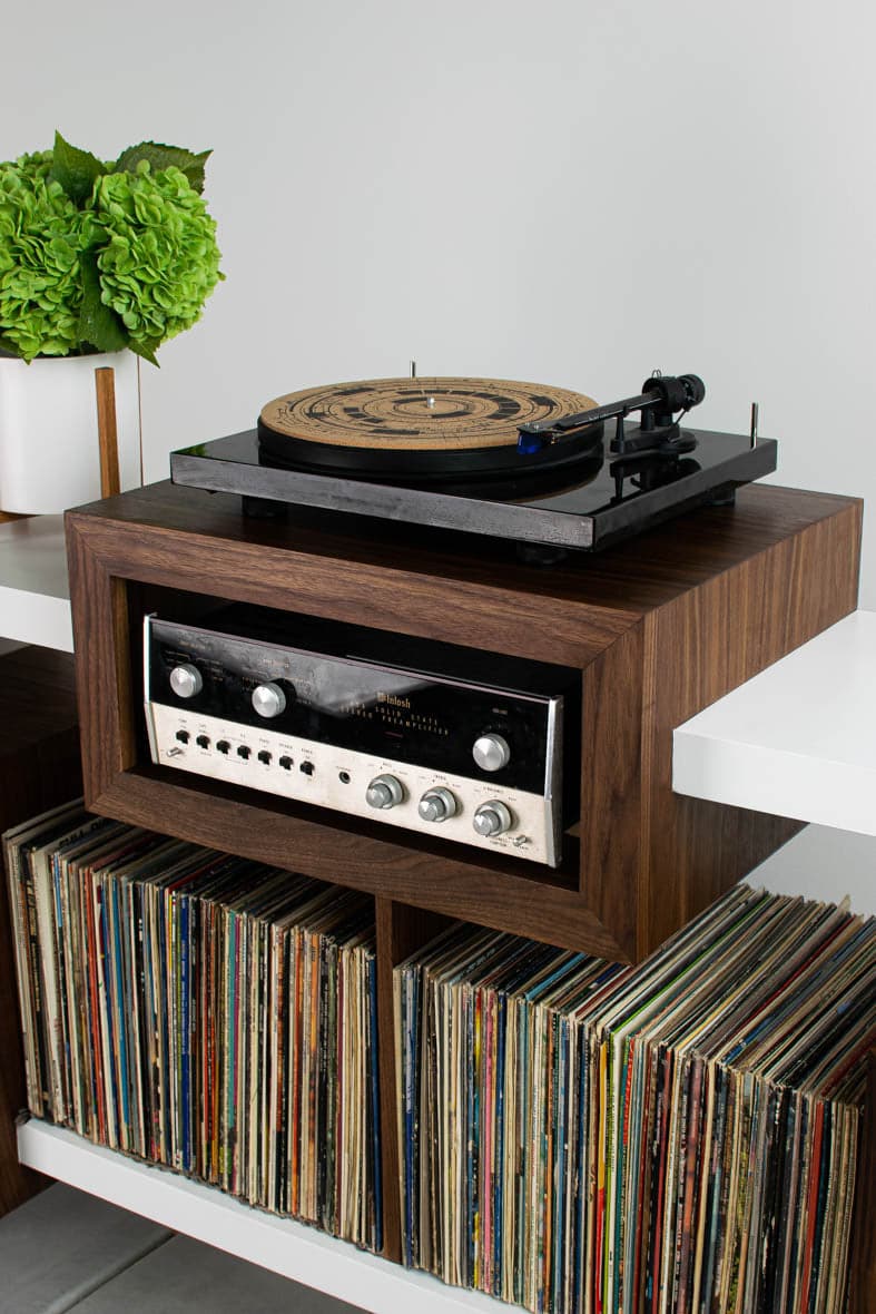 Bourbon Record Player Stand - Tactile Audio Furniture