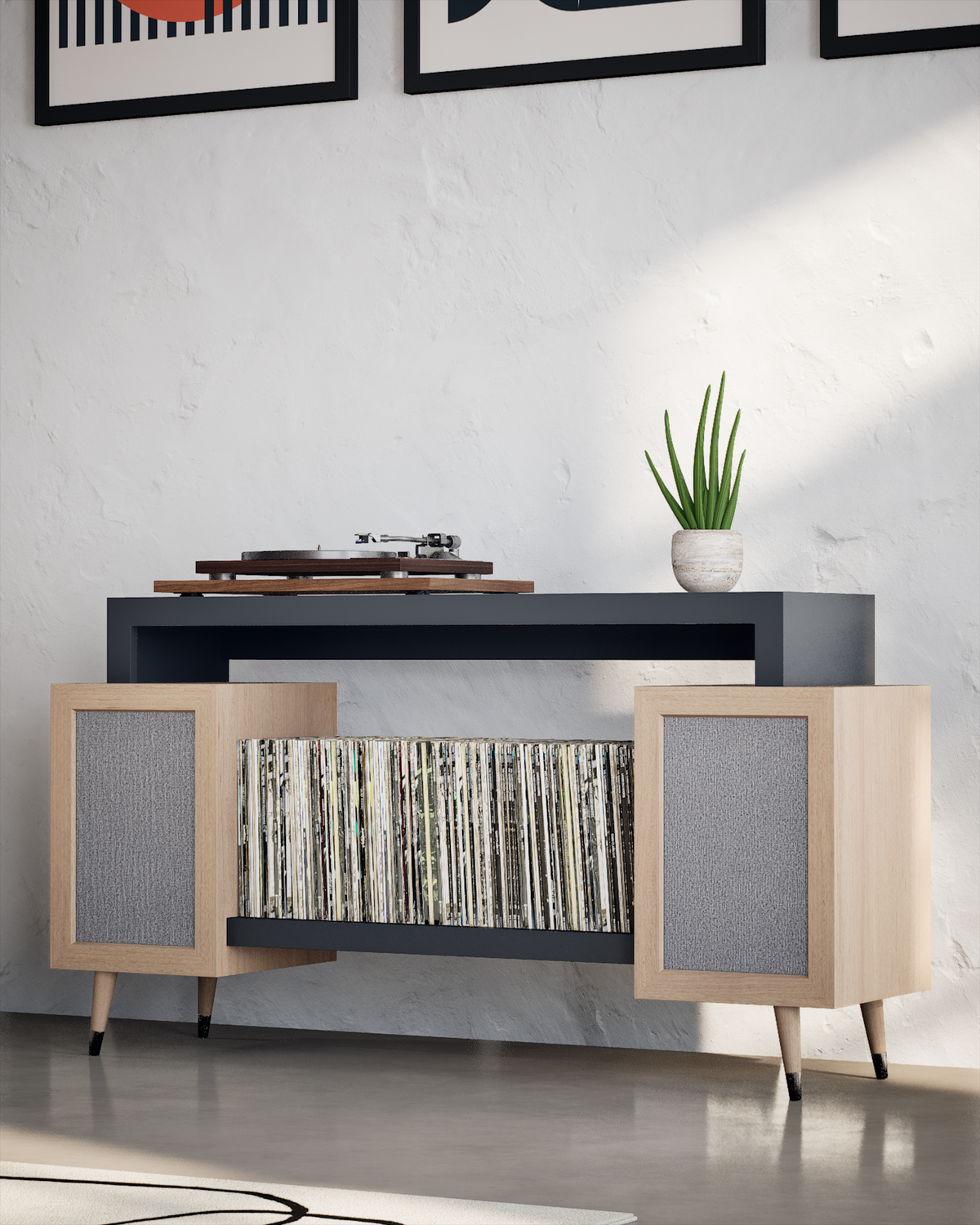 Hampton Record Player Stand - Ready to Ship