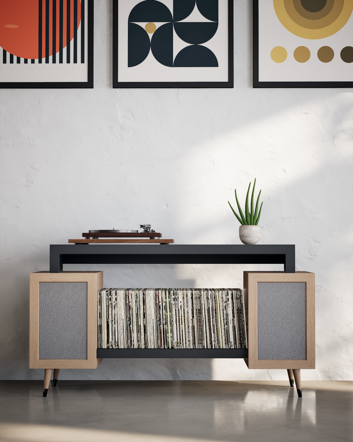 Hampton Record Player Stand - Ready to Ship