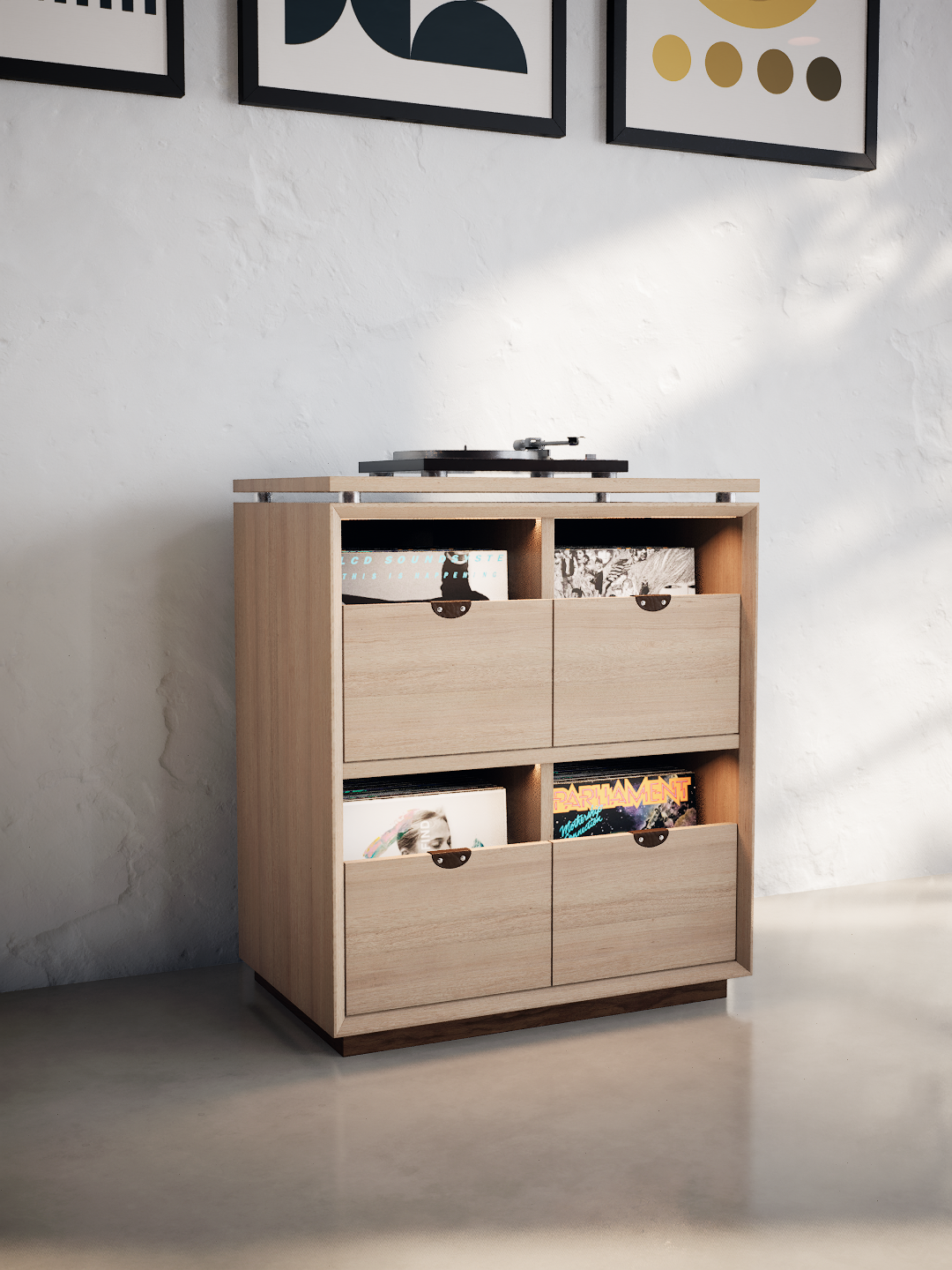 Troubadour Vinyl Storage Cabinet 4 Drawer