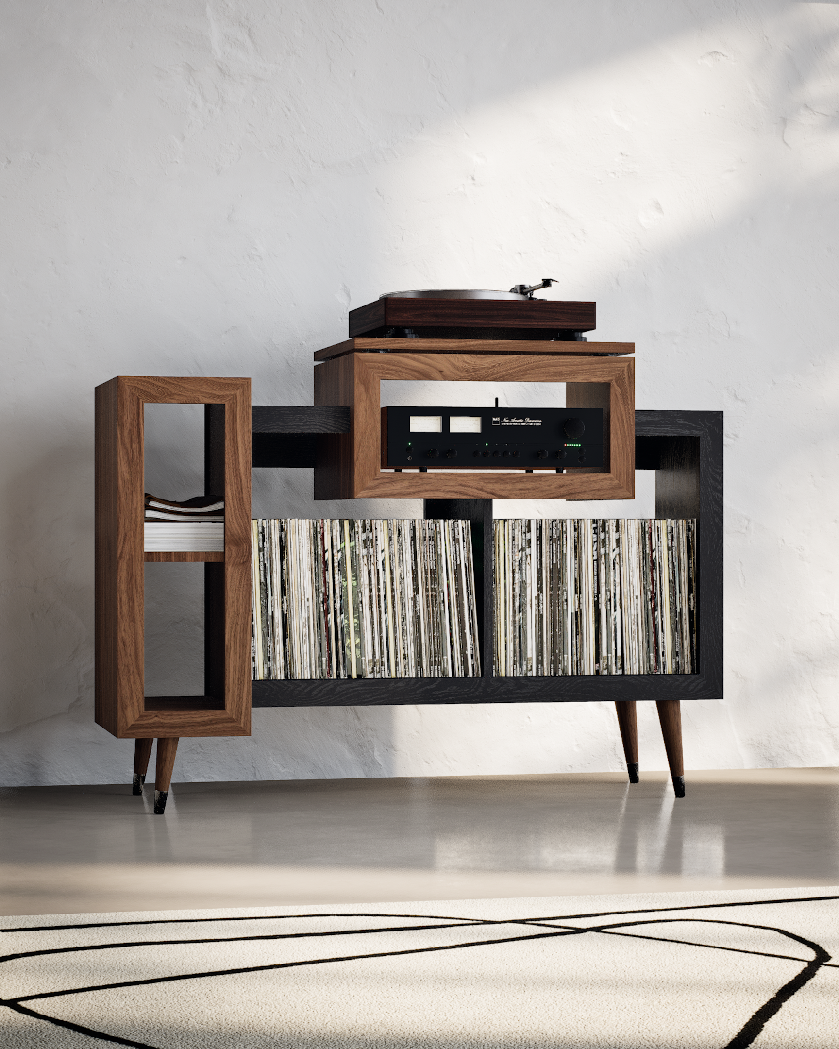 Wiltern Sidecar Record Player Stand