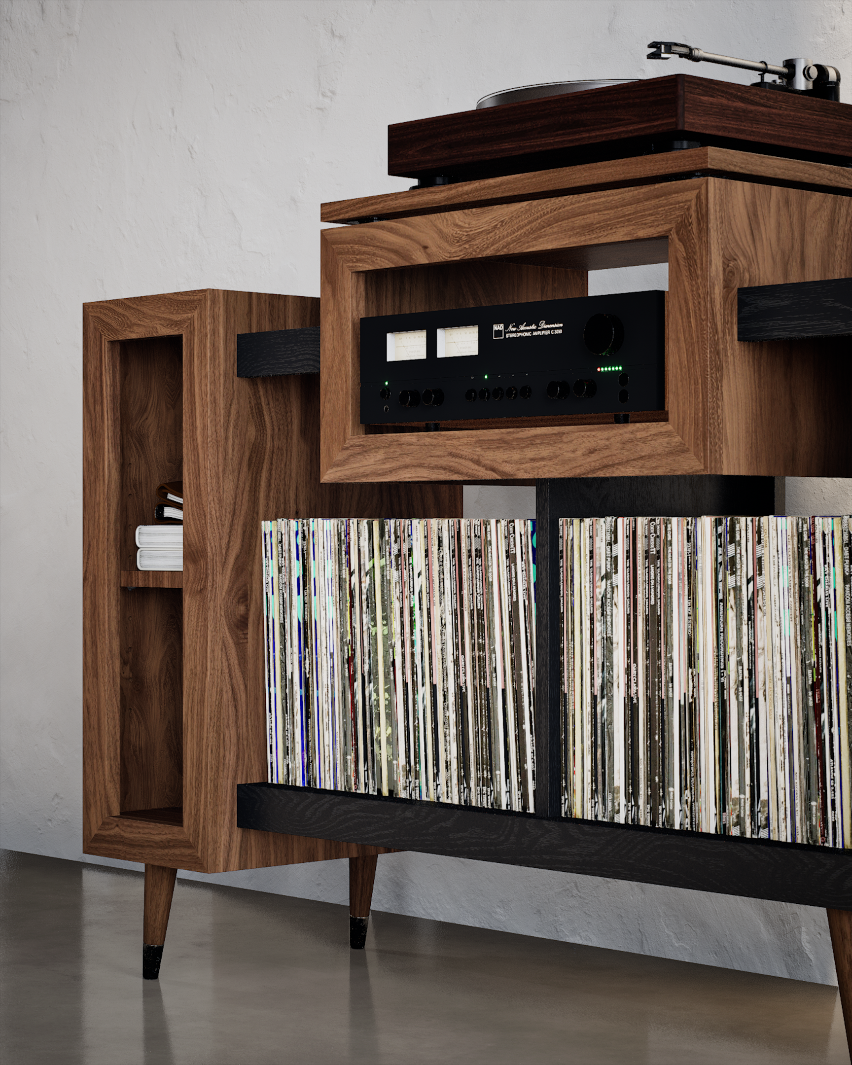 Wiltern Sidecar Record Player Stand
