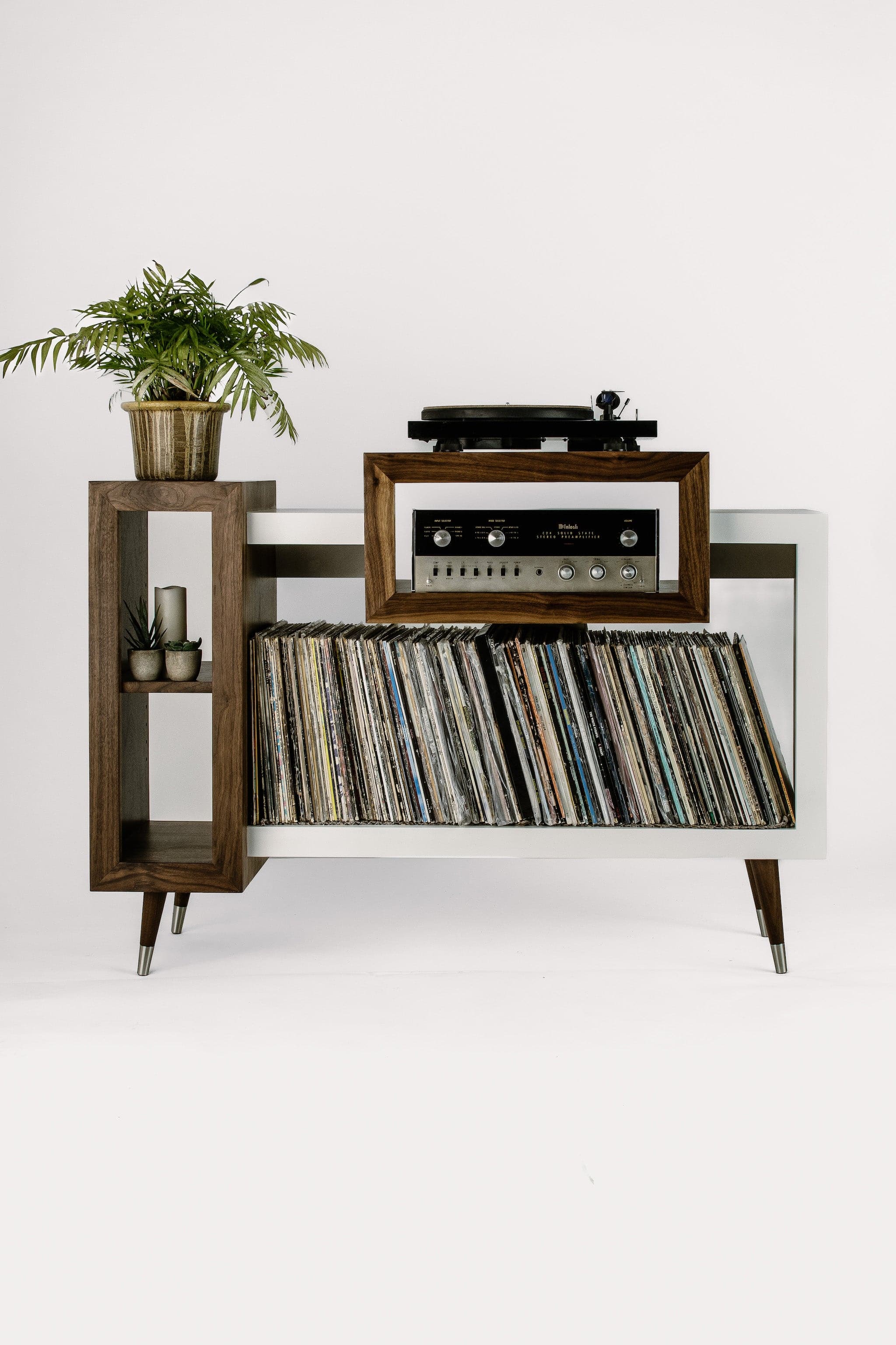 Wiltern Sidecar Record Player Stand - Tactile Audio Furniture