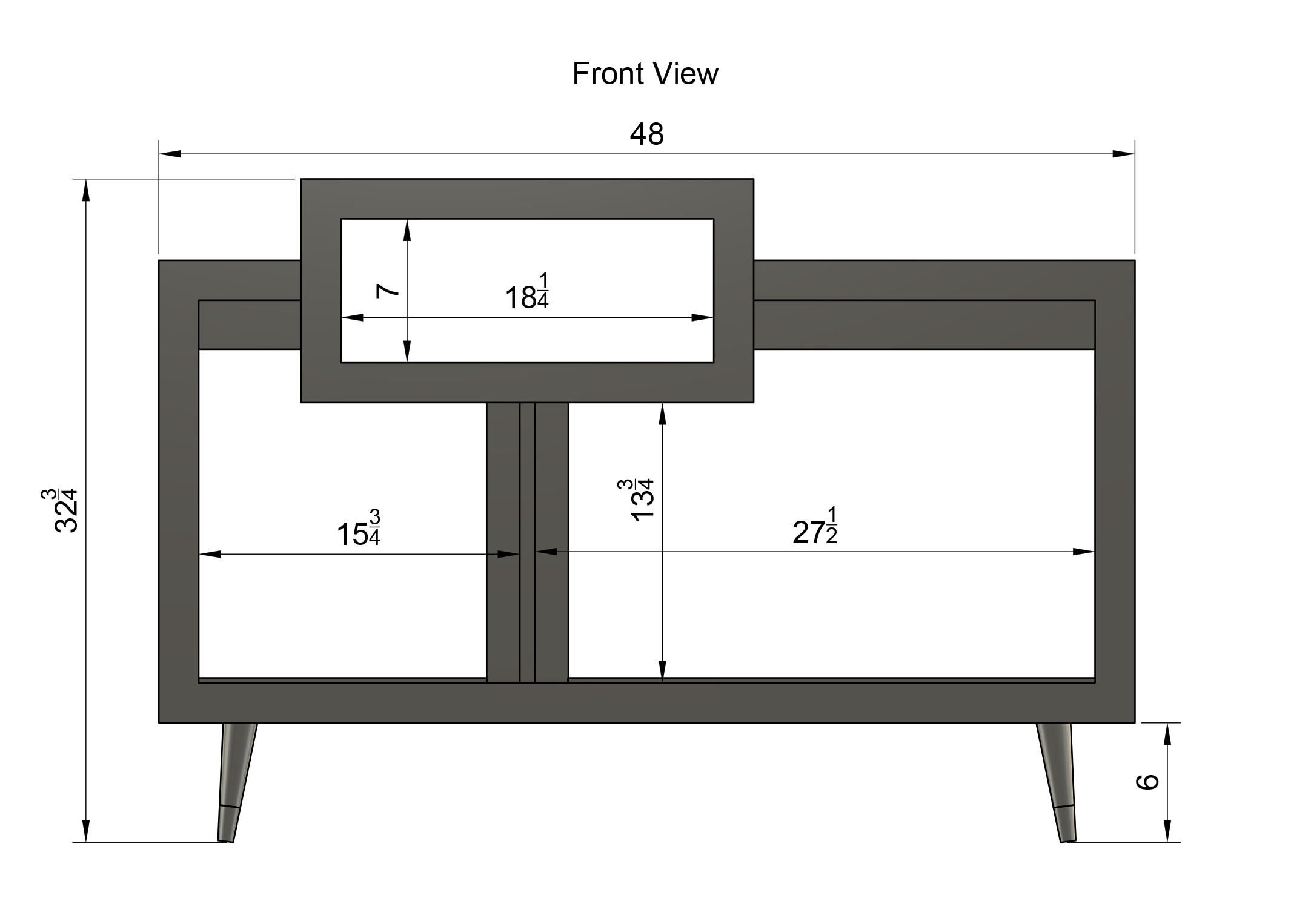 Fillmore 48" Record Player Stand