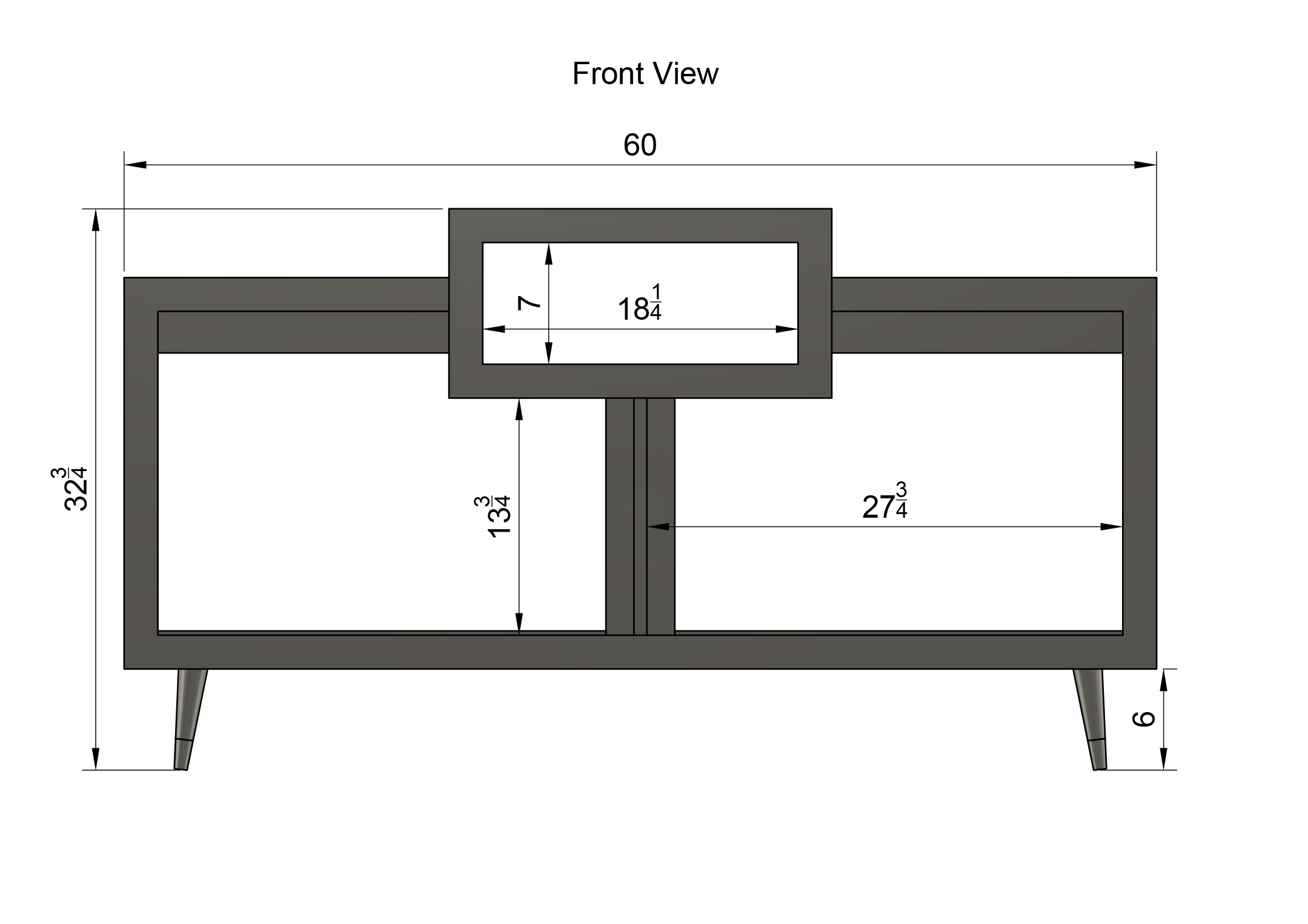 Fillmore 60" Record Player Stand