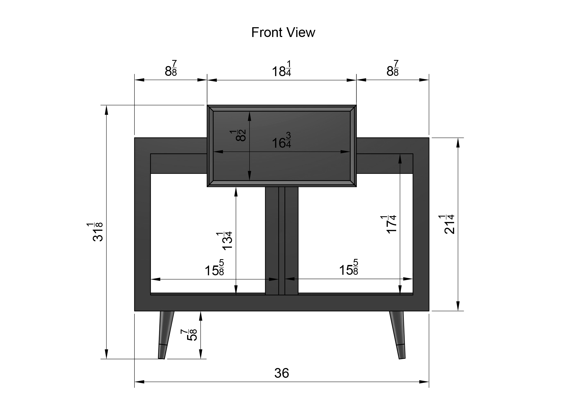 Fillmore for Sonos 36" Record Player Stand