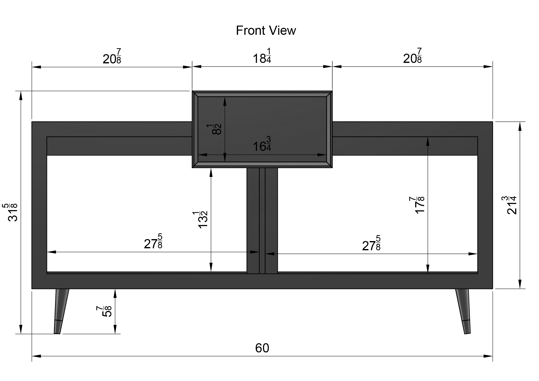 Fillmore for Sonos 60" Record Player Stand