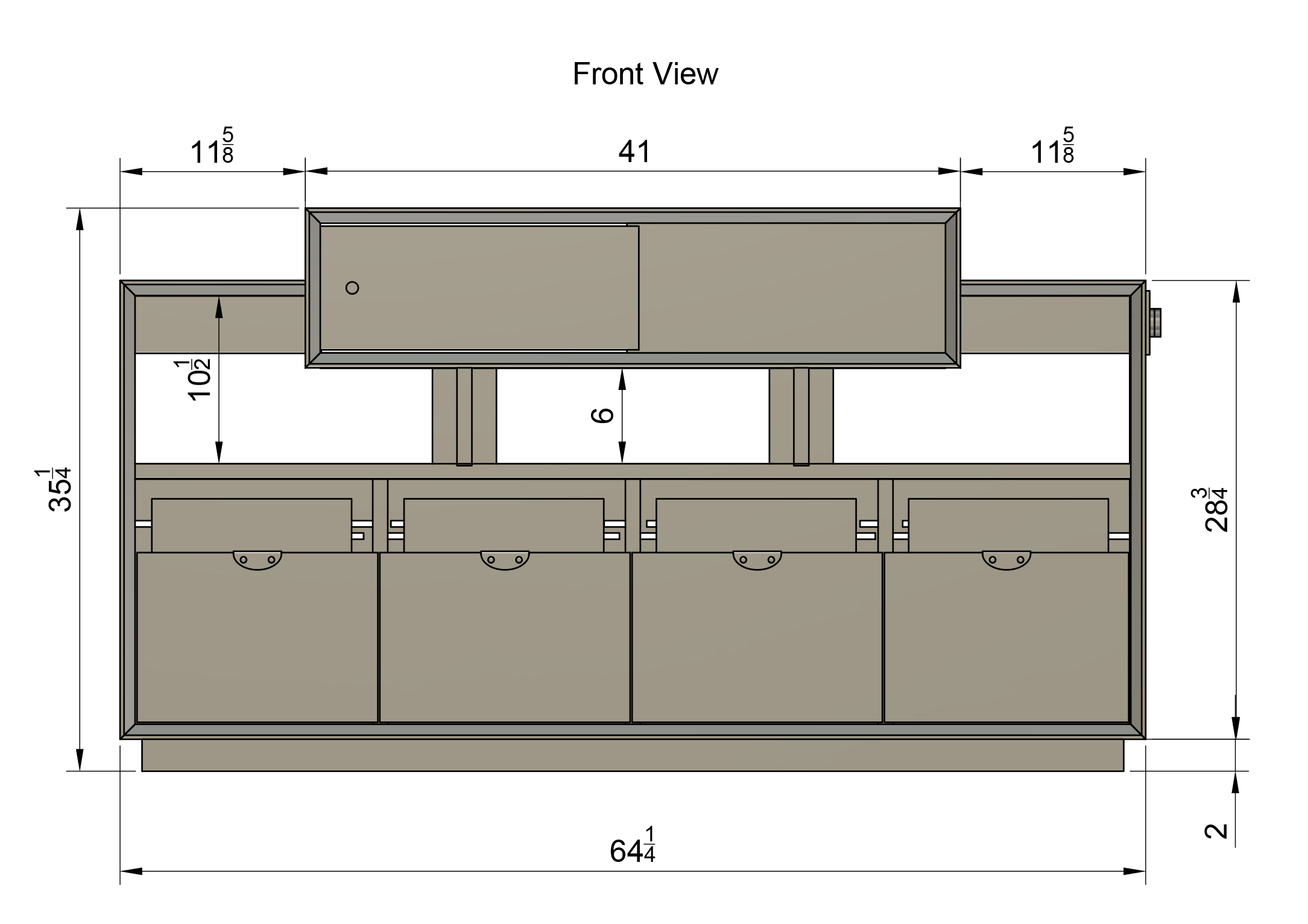 Marquis Stereo Cabinet - 4 Drawer