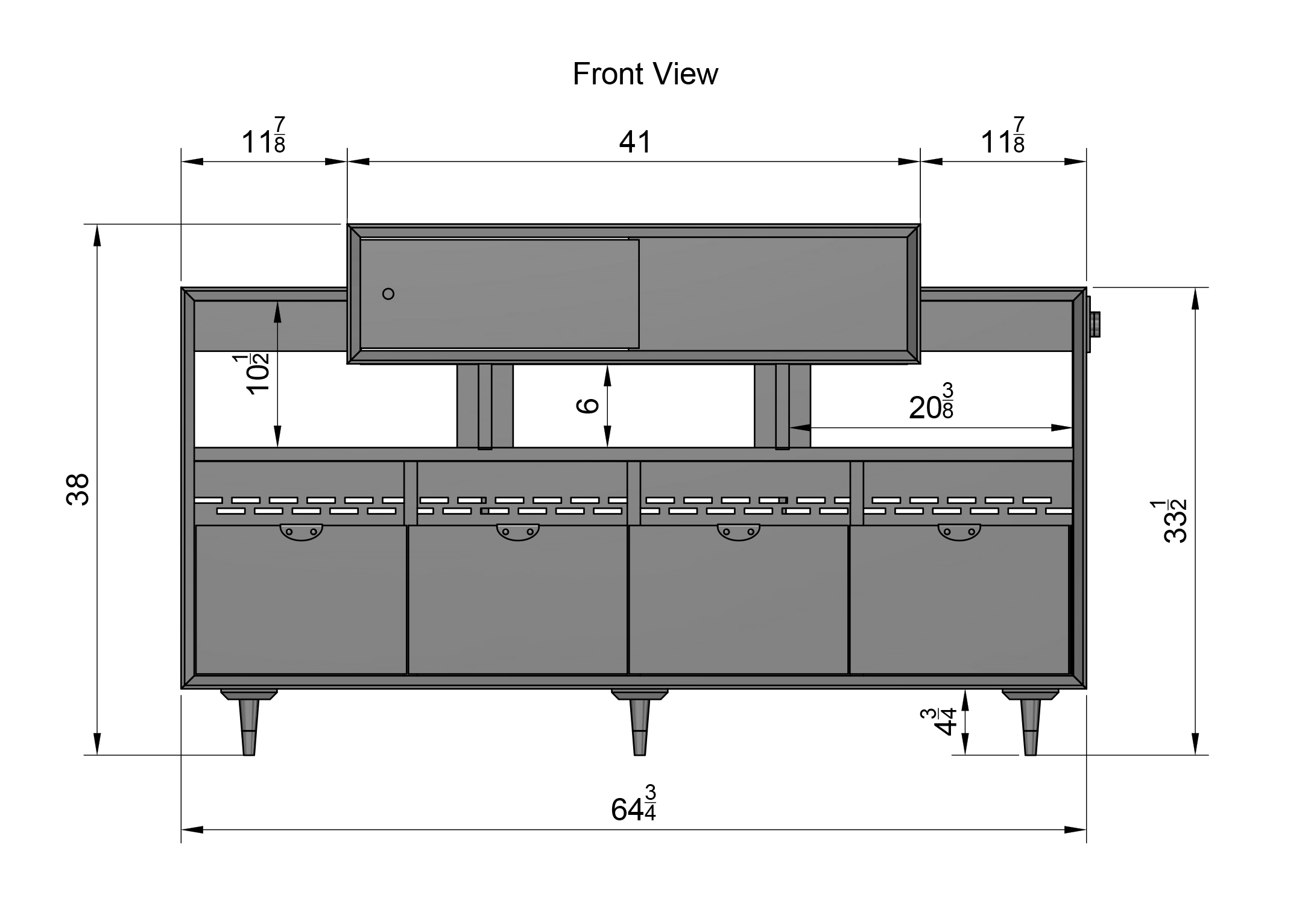 Marquis Stereo Cabinet - 4 Drawer