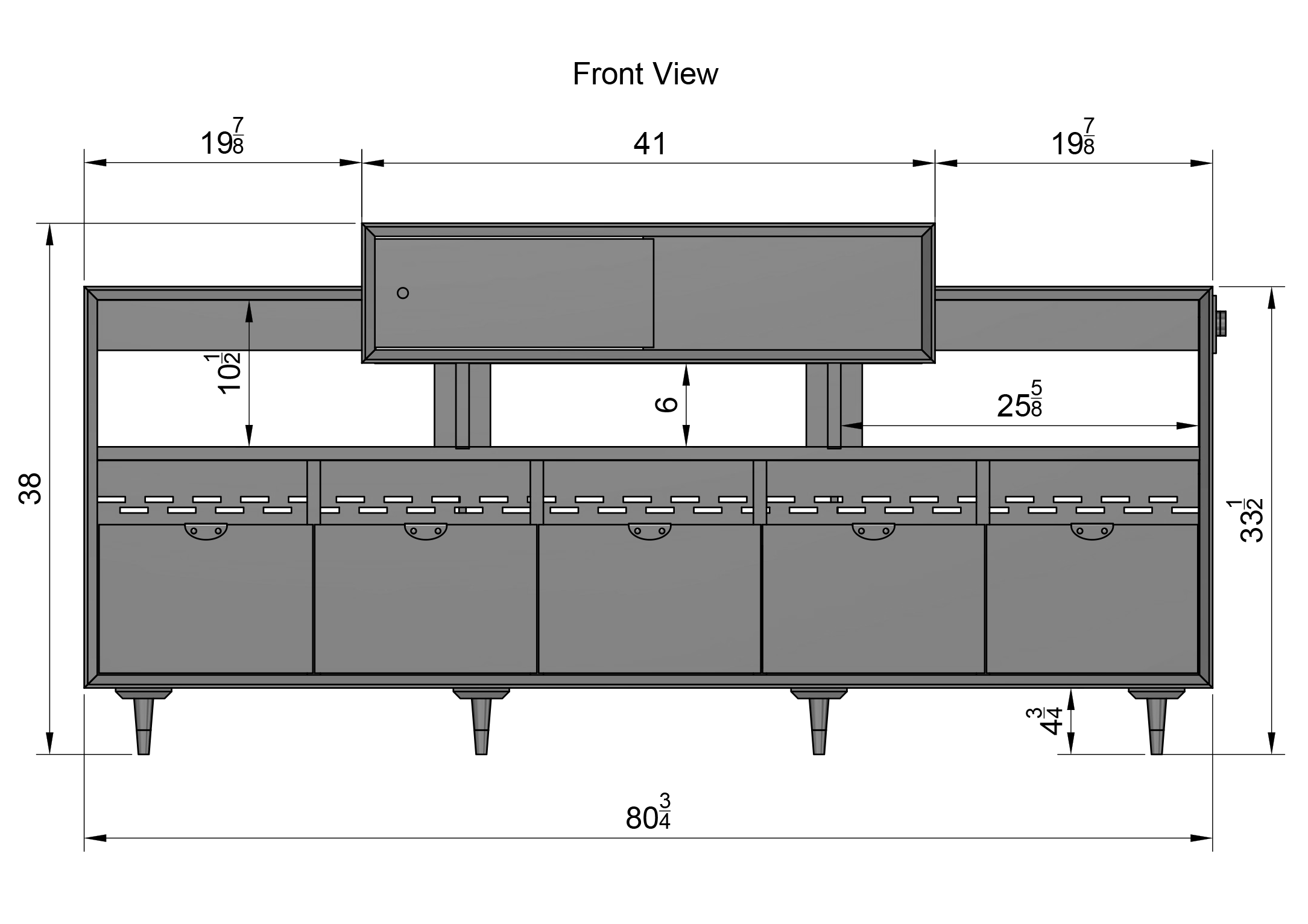 Marquis Stereo Cabinet - 5 Drawer