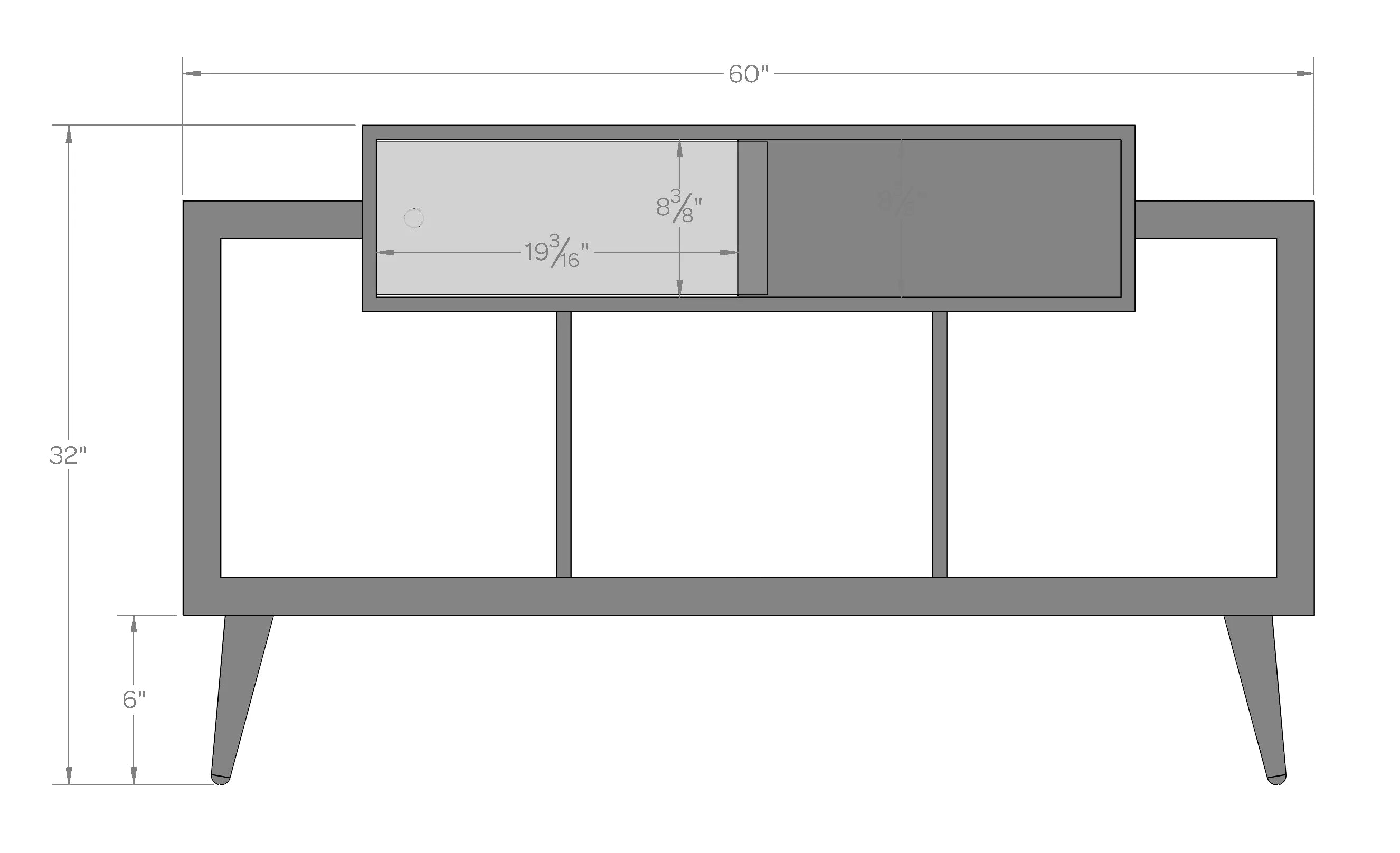 Riviera 60" Stereo Cabinet