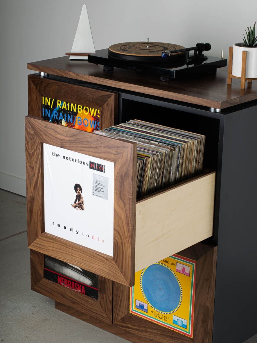 Saenger Vinyl Storage Cabinet – Tactile Audio Furniture