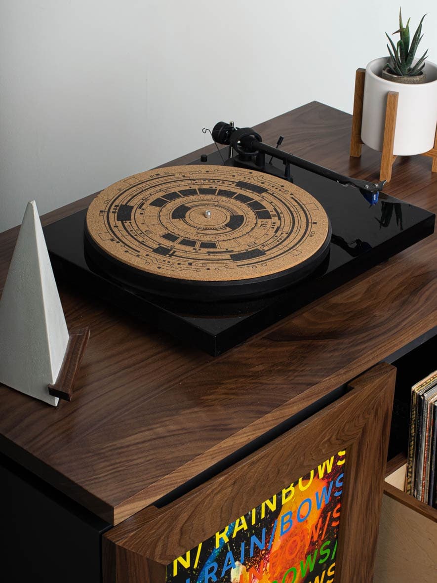 Saenger Vinyl Storage Cabinet - Tactile Audio Furniture