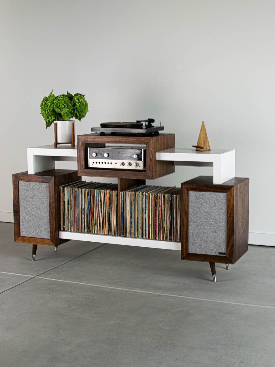 Bourbon Record Player Stand - Tactile Audio Furniture