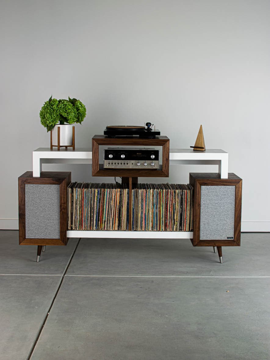 Bourbon Record Player Stand - Tactile Audio Furniture