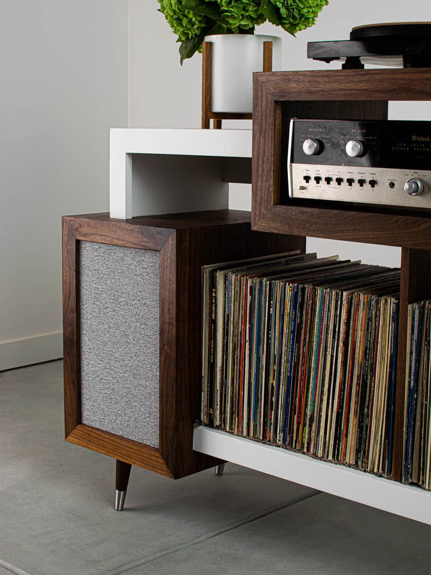 Bourbon Record Player Stand - Tactile Audio Furniture
