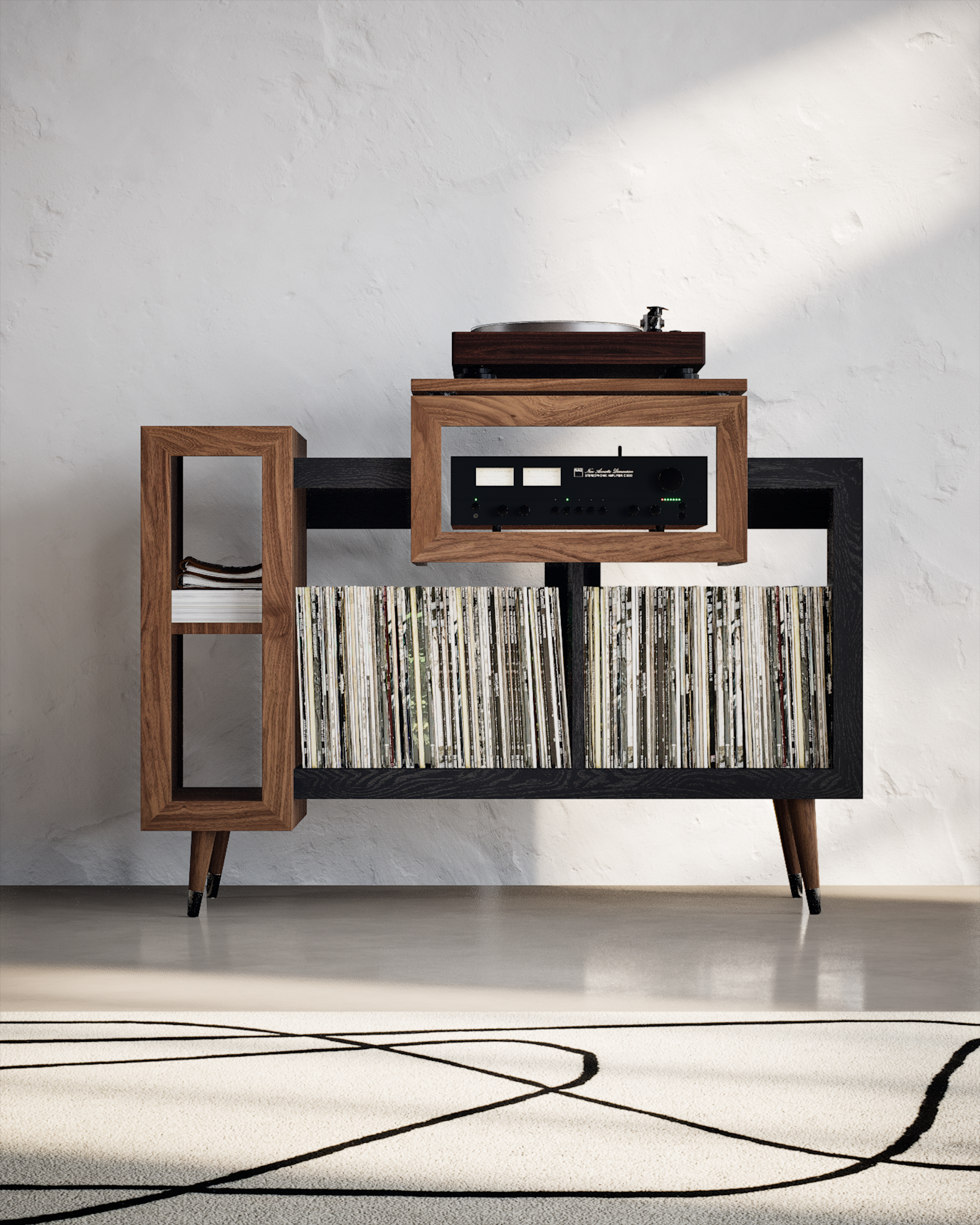 Wiltern Sidecar Record Player Stand