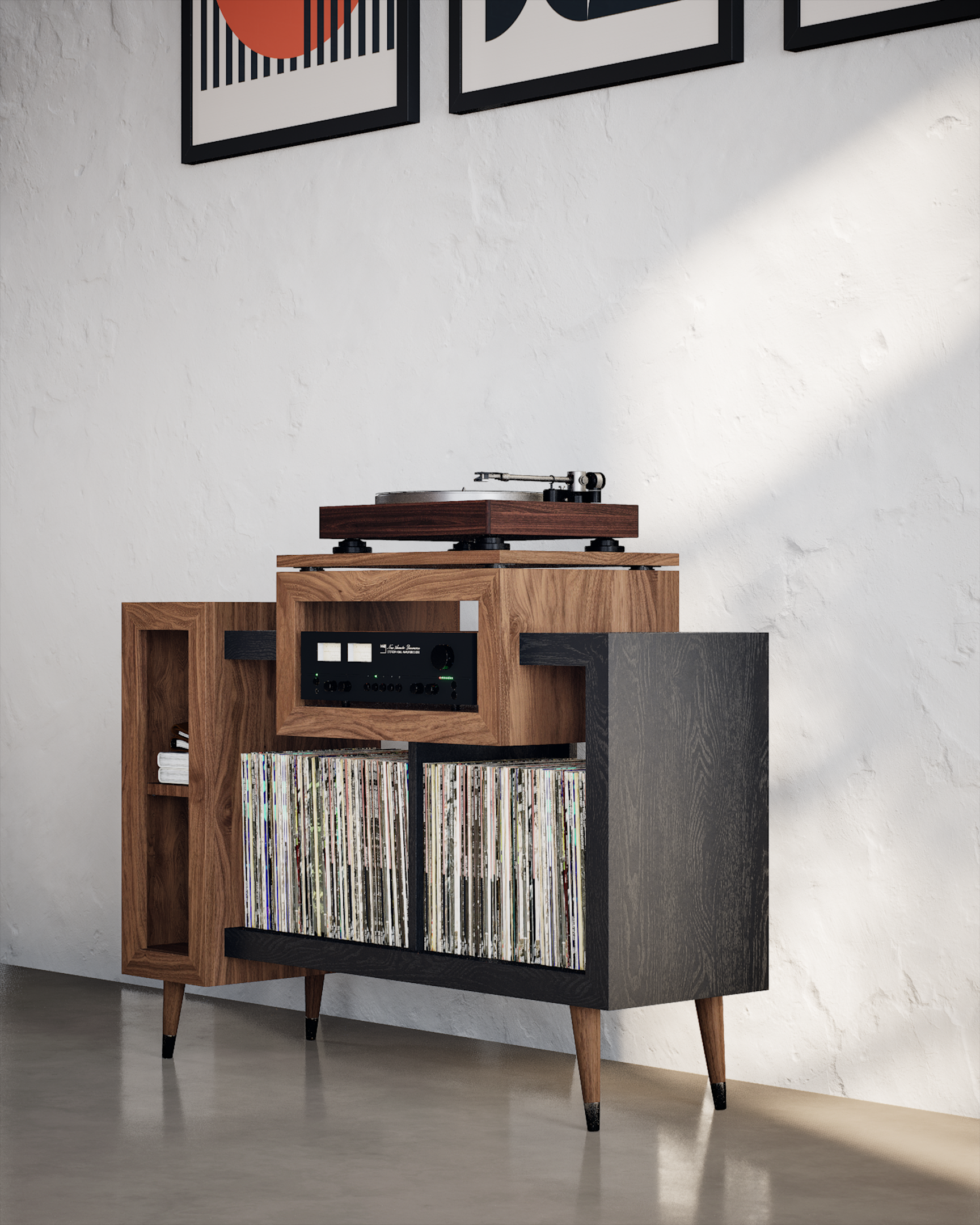 Wiltern Sidecar Record Player Stand