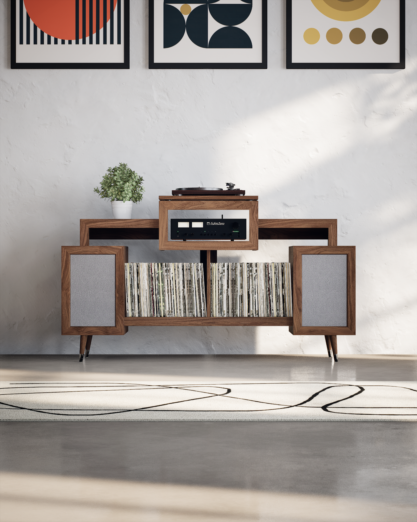 Bourbon Record Player Stand