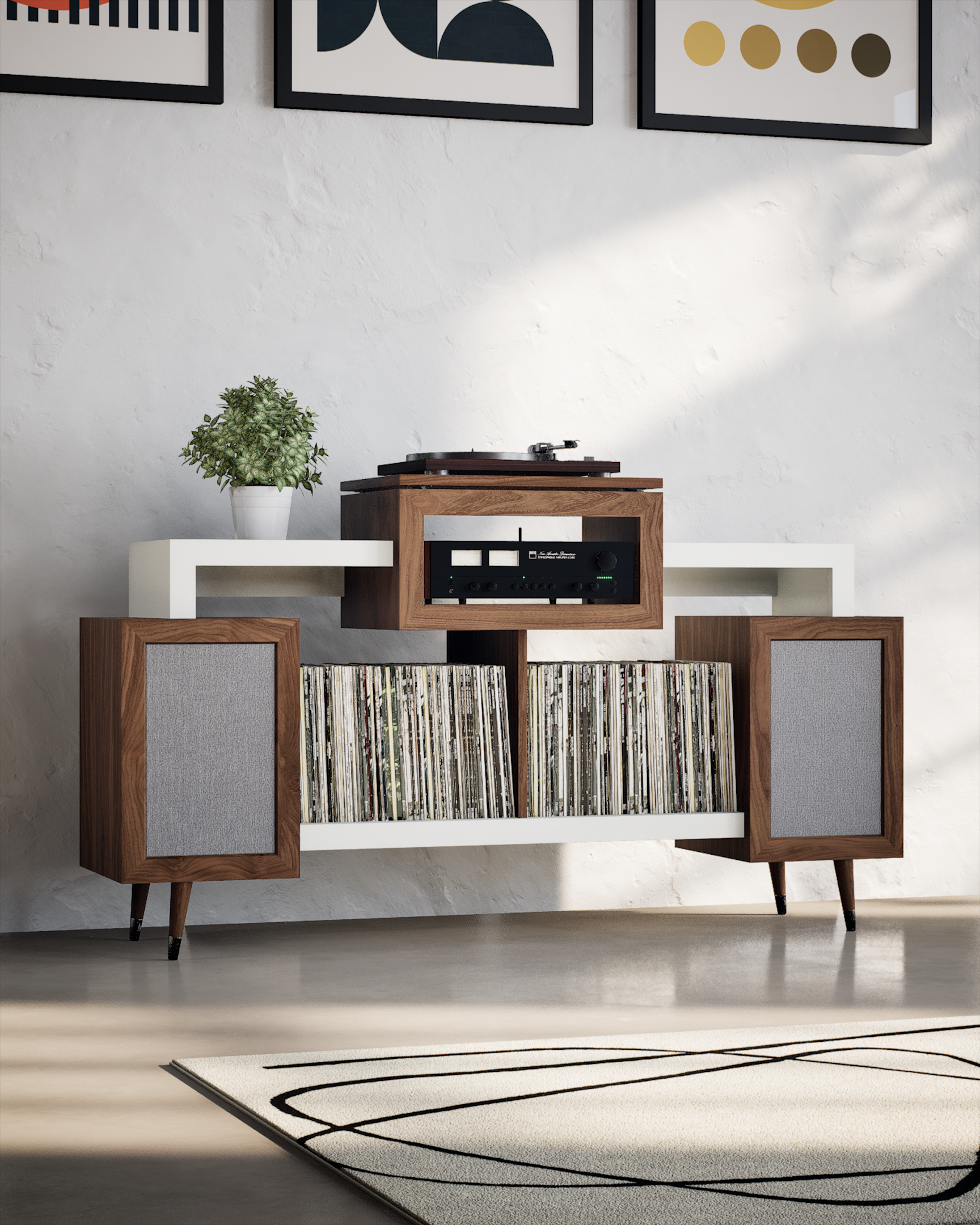 Bourbon Record Player Stand