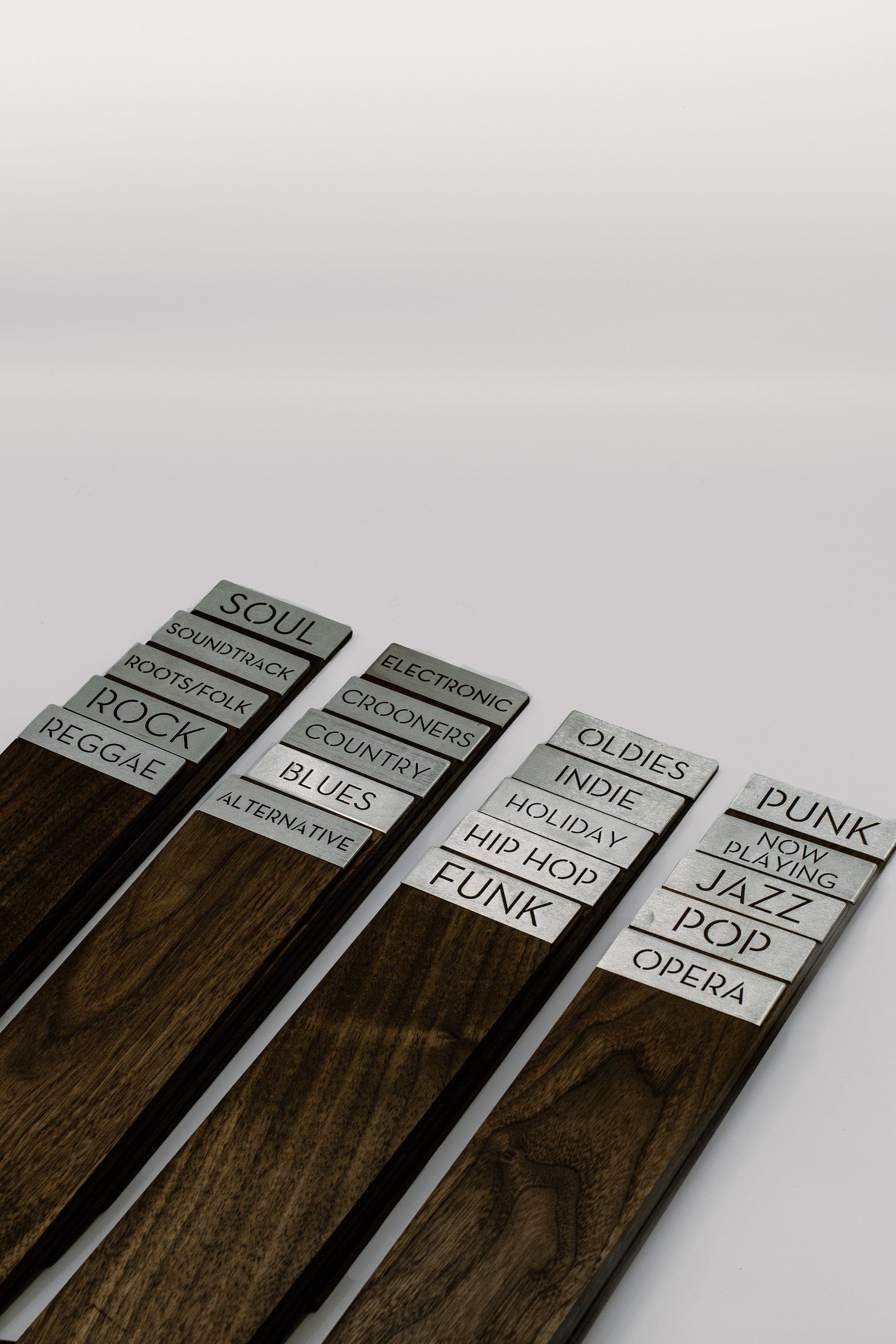 Record Dividers - Genres - Tactile Audio Furniture