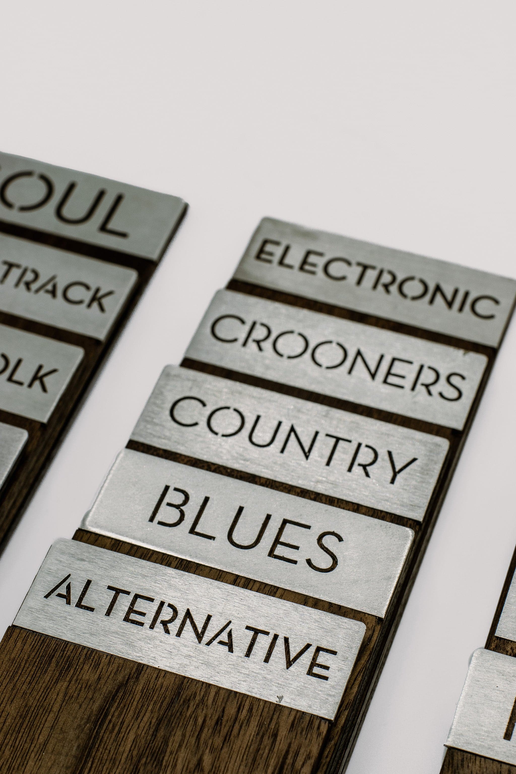 Record Dividers - Genres - Tactile Audio Furniture