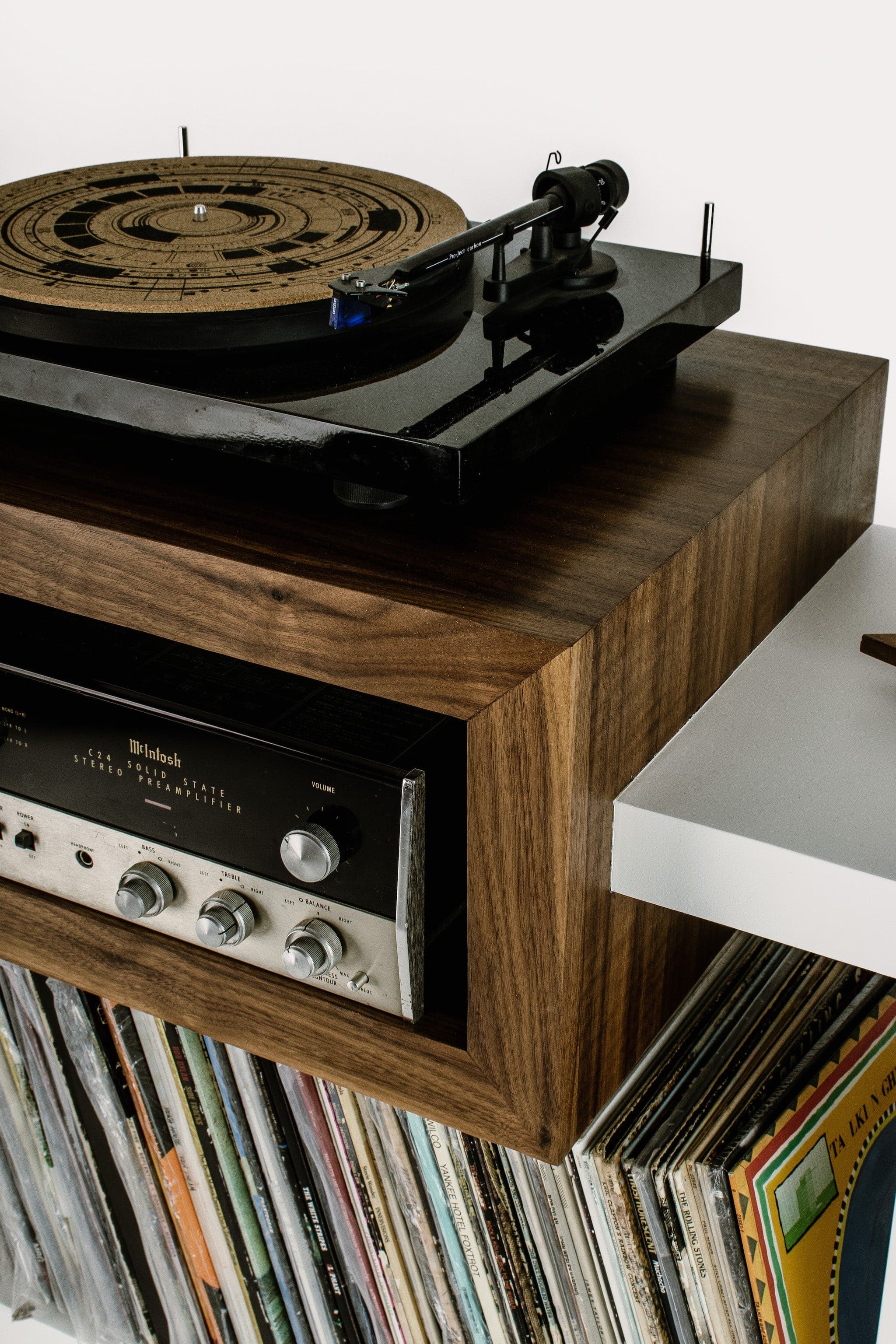 Wiltern Sidecar Record Player Stand - Tactile Audio Furniture